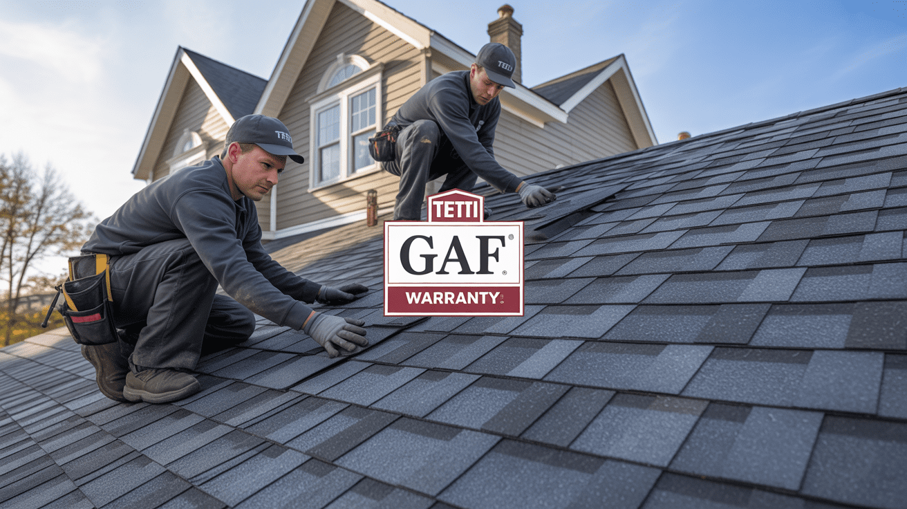 GAF 50-year warranty roof installation by Tetti Roofing in Bridgewater, NJ