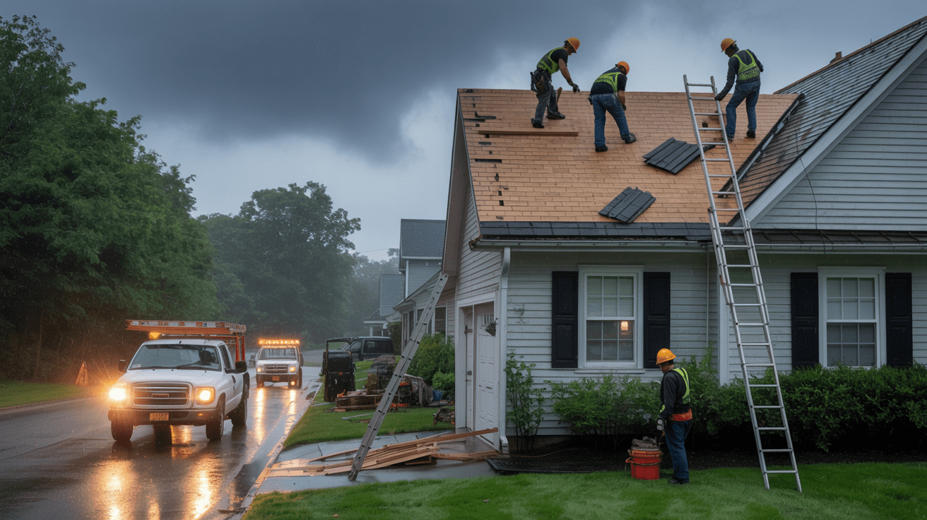 Storm damage roof repair Bridgewater NJ