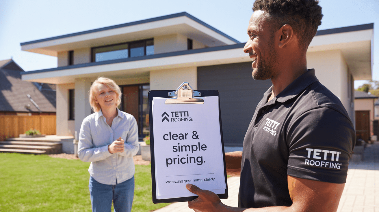 Tetti Roofing flat rate roof pricing estimate in Bridgewater, NJ
