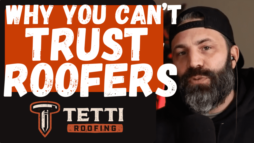 Why you can’t trust some roofers graphic from TETTI Roofing explaining roofing contractor red flags in New Jersey